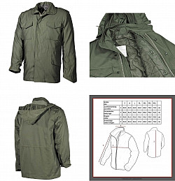 US Feldjacke M-65 Steppfutter Oliv -S