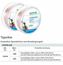 Balzer Platinum Taperline 0,33 auf 0,58