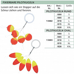 Balzer Pilotkugeln Rund ø20mm Rot - Gelb