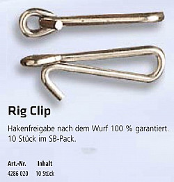 ZEBCO Rig Clips - 10 Stück pro SB