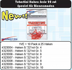 Tubertini Haken S-22 rot lose Größe #04