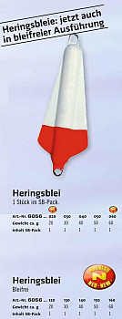 Zebco Heringsblei rot weiss 50g