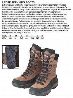 DAM Leder Trecking Boot #Braun #43